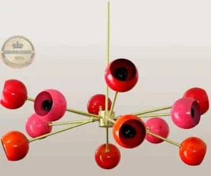 Múltiple Direccional Eyeball Forma Lámpara Restaurado Latón Antiguo Candelabro - Imagen 1 de 4