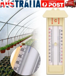 Max Min Press Thermometer Monitor Tool -50 to 40 Celsius Garden Home Greenhouse - Picture 1 of 12