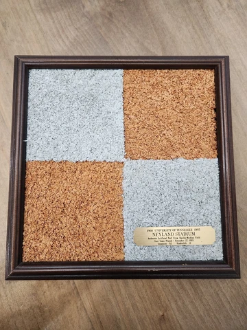 Tennessee Vols Neyland Stadium Football Turf UT Rare Endzone Checkerboard Plaque Cover