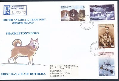Territorio Antártico Británico 2005 Shackleton's Dogs Rothera Base Cubierta Foto 1 de 2