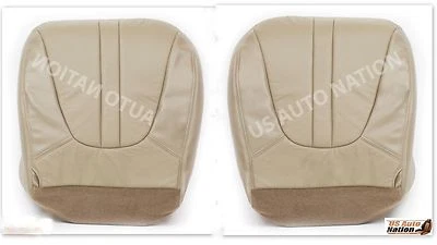 Fundas de asiento de cuero para conductor y pasajero Ford Expedition 1997 a 2002 color tostado Foto 1 de 4