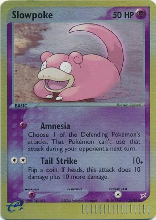 Pokemon - Slowpoke - 45/95 - Common - Reverse Holo - EX Team Magma vs Team Aqua  - Image 1 of 1
