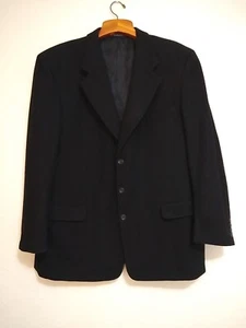 Gianfranco Ruffini Cashmere Blend Blazer Sport Coat Men 46L Black 3 Button Italy - Picture 1 of 14