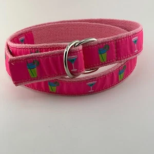 Cocktail Bar Martini Pink Adjustable Belt Beach Summer Women's SZ Medium - Picture 1 of 5