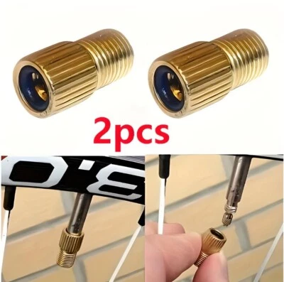 10x Road Bike Presta to Schrader Valve Adapters - Inflate Your Tires Anywhere! Foto 1 de 4