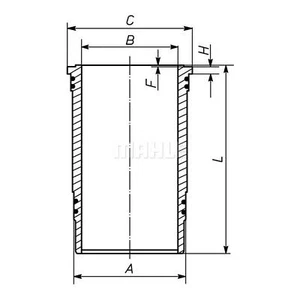 MAHLE Piston Cylinder Sleeve 227 WN 37 00 MK1 FOR Passat Astra Panda Golf 911 Pa - Picture 1 of 6