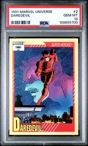 Daredevil 1991 Impel Marvel Universe Serie II #2 PSA 10 gemas como nuevo - Imagen 1 de 2