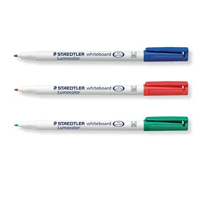 Staedtler 301 Lumocolor Whiteboard Marker Pen - 1mm Nib - 3 Colours Available