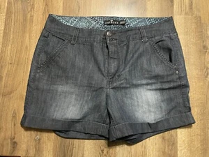 One 5 One Shorts, Women's Size 14, Gray, Denim, Dark Wash, Pockets - Picture 1 of 11