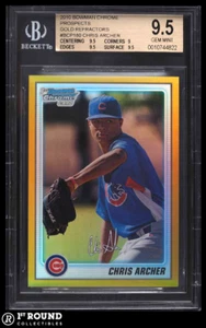 Chris Archer BGS 9.5: 2010 Bowman Chrome Prospects refractores de oro/50 POP 10 - Imagen 1 de 3