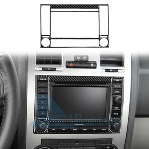 Black Center Control Console Sticker Carbon Fiber For Chrysler 300 300C 05-2007 - Imagen 1 de 8
