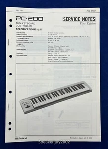 Original Roland MIDI Keyboard Controller Service Notes - Manual / PC-200 - Picture 1 of 1