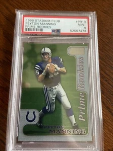 PEYTON MANNING 1998 STADIUM CLUB #PR10 PRIME ROOKIES FOIL RC PSA 9 - Bild 1 von 2