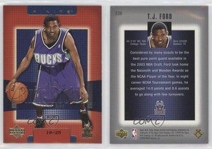 2003-04 Upper Deck Finite Gold /25 TJ Ford #238 Rookie RC