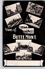 BUTTE, MONTANA POSTCARD Views of Butte, Montana 10 Views, B&W, Miners, Streets++