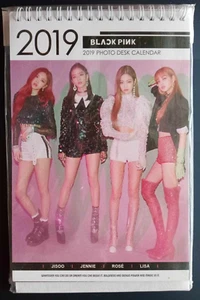BLACKPINK Official  2019- Photo DeskTop Korean Calendar ~Very Rare~Kpop Books - Picture 1 of 2
