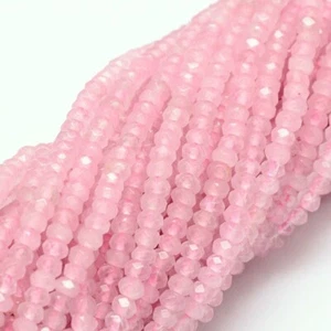 NELLYS 1 Strang Jade Rondelle fac ca. 3x4mm Perlen Edelsteine rosa