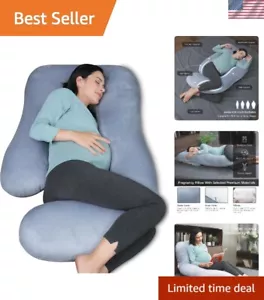 U-Shaped Pregnancy Pillow - Full Body Support for Back, Belly & Hips - Picture 1 of 8