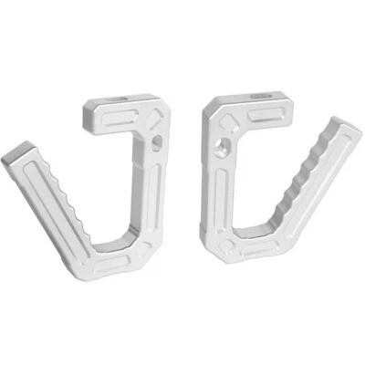 Manijas de agarre delanteras de aluminio compatibles con Jeep Wrangler JK 2007-2018 plateadas Foto 1 de 4