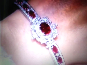 ESTATE PLATINUM CLAD RUBY SILVER SAPPHIRE TENNIS BRACELET SZ 6-9 PICK + BONUS - Picture 1 of 1