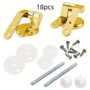 Robuste goldene WC-Scharniere mit sicheren und verstellbaren Beschlägen – l U8O5 - Picture 1 of 11