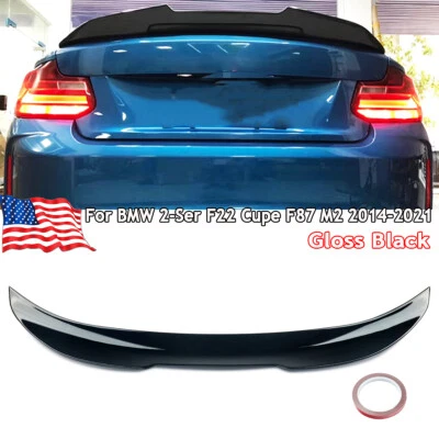Gloss Black Rear Spoiler PSM Style For BMW F22 235i M240i & F87 M2 Coupe 2014-21 Foto 1 de 4