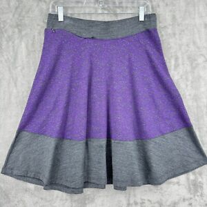 Ibex Skirt Womens Medium Merino Wool A Line Mini Zip Pocket Athleisure Knit