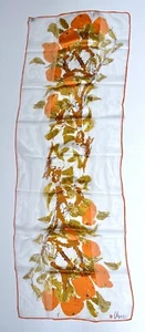 Vintage Vera Neumann Orange Tree Scarf Verasheer Silk Blend Seventies Groovy - Picture 1 of 4