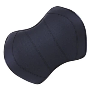Car Seat Headrest Pad Leather Neck Pillow Memory Foam Head Rest Support Cushion - Picture 1 of 16