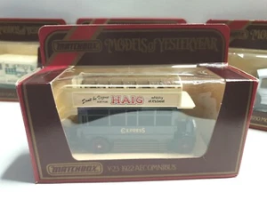 1984 Matchbox Models of Yesteryear Y-23 1922 AEC Omnibus with Haig decs Brown - Picture 1 of 6