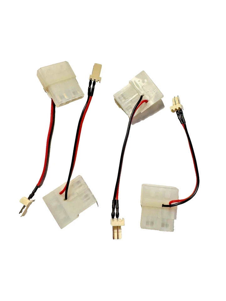 4 Stück Lüfter Adapter Kabel Netzteil 4pin Molex auf 2-Pin/3-Pin 12 V - Bild 1 von 1