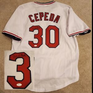 Orlando Cepeda Autographed Signed Custom Home Jersey St. Louis Cardinals JSA COA