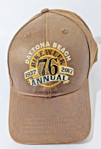 76th Annual Bike Week 2017 Daytona Beach Club Hat Cap Motorcycle Biker FL Brown - Picture 1 of 7