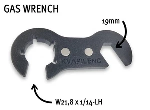 Gas key wrench for Camper Wohnmobil Caravan Grill gas bomb propane 19mm + W21,8 - Picture 1 of 4