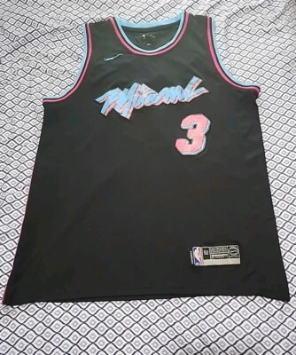 Nike Miami Heat Dwayne Wade #3 Vice City Jersey Size 52  - Image 1 of 4