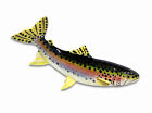 Hand Painted 5" Small Rainbow Trout Game Fish Statue Figurine Sculpture 687B