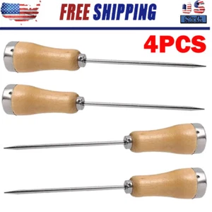4x Ice Pick Stainless Steel Punch Crusher Icing Breaker Home Supplies Handle - Picture 1 of 16