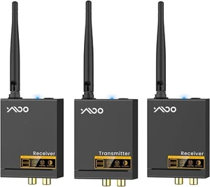 3 in 1 2.4Ghz Wireless Audio Transmitter and Receiver,2 Receivers for Two Speake - Picture 1 of 8
