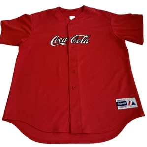 RARE Vintage Coca Cola Official Baseball Jersey Coke Music Reward 2001 Red White - Picture 1 of 10