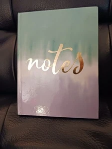 Notes Journal, Watercolor Hardback Cover With Gold Accents, Ruled, 55 Pages - Picture 1 of 9