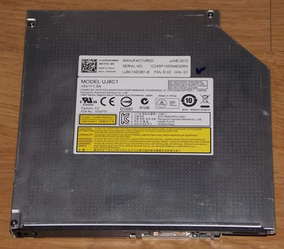 Panasonic SATA SLIM DVD-Brenner UJ8C1 8xDVD+/-RW DVD-RAM Brenner SuperMulti DELL - Bild 1 von 2