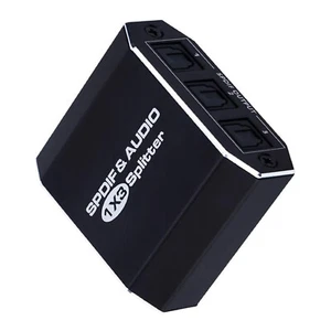 1 in 3 Out Aluminum Alloy Spdif Toslink Optical Digital Audio Splitter 1x3 B - Picture 1 of 12