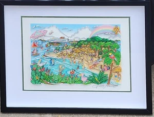 CHARLES FAZZINO 3D Const. Serigraph "Our Caribbean Vacation"    SIGNED - Picture 1 of 10