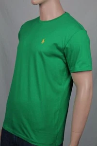 Polo Ralph Lauren grün klassisch Rundhalsausschnitt Tee T-Shirt gelb Pony neu mit Etikett - Bild 1 von 1