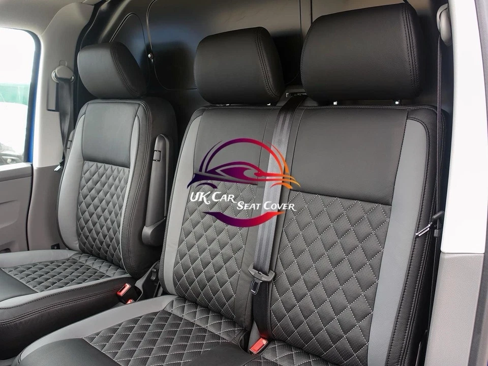 Cubierta de asiento de ajuste genuino VW Transporter T5 y T6 fila delantera 1+2 con cubierta de reposabrazos Foto 1 de 1