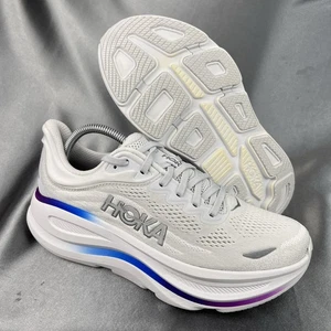 Hoka Bondi 9 Womens 10 Sneakers Gray 1162012 CYWH Cushioned Summer Running Shoes - Picture 1 of 19
