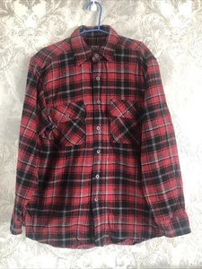 Mens Vintage Moose Creek Button Up Heavyweight Flannel Shirt Small Checked (573) - Picture 1 of 10