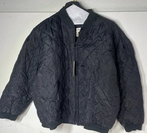 O’Kief & O’Kief schwarze gesteppte Seidenjacke für Herren Gr. 2x - Neu mit Etikett - Bild 1 von 8