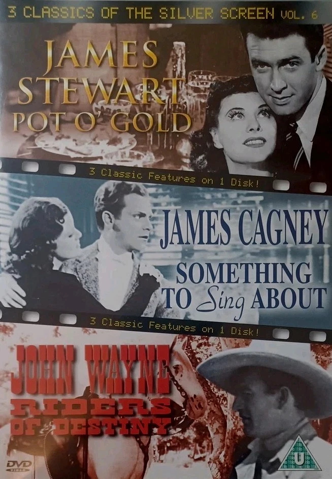 3 CLASSICS OF THE SILVER SCREEN VOL 6 DVD NEW SEALED JAMES STEWART JOHN WAYNE PB - Image 1 of 1