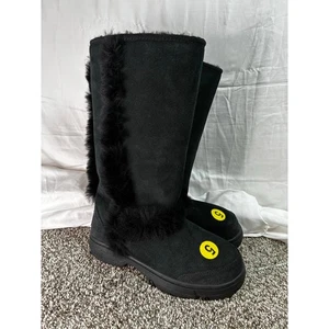UGG BLACK SUNBURST TALL WILDLEDER/SCHAFFELL WINTERSTIEFEL, DAMEN US 5 EU 36 Wolle - Bild 1 von 6